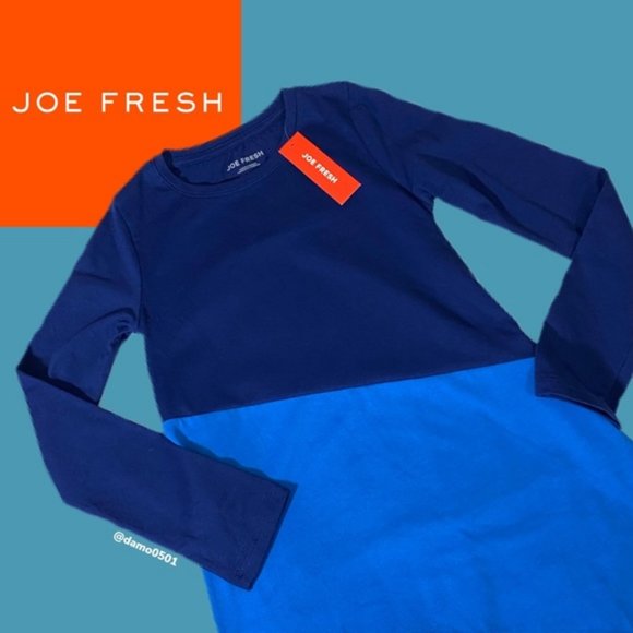 Joe Fresh Other - NWT Joe Fresh Girls 2 Tone Blue Asymmetrical Top
